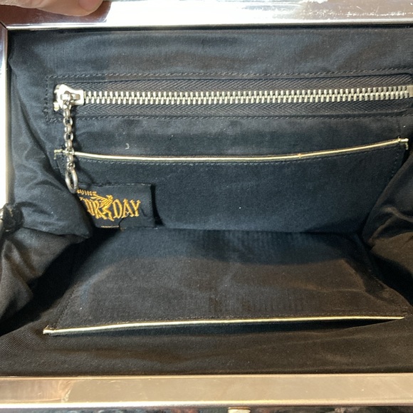 1940s Genuine Korday black cord handbag/clutch. Vintage - Picture 7 of 8